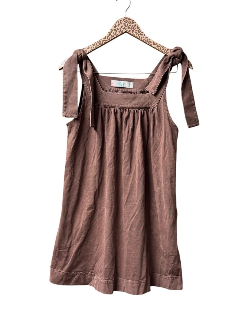 Free People FP Beach Free-Est Honey Tie Shoulder Mini Dress Brown Small